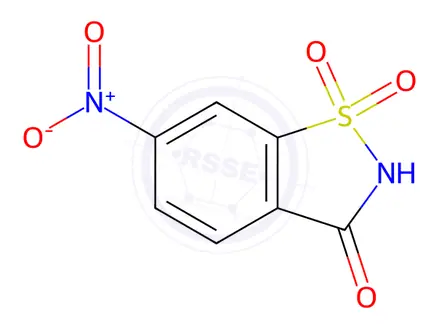 Chemical structure of 6-Nitro-1,2-benzisothiazolin-3-one 1,1-dioxide