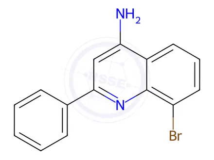Chemical structure of 8-Bromo-2-phenylquinolin-4-amine