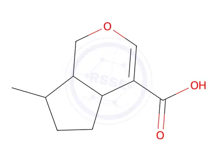 Chemical structure of 7-methyl-1,4a,5,6,7,7a-hexahydrocyclopenta[c]pyran-4-carboxylic acid