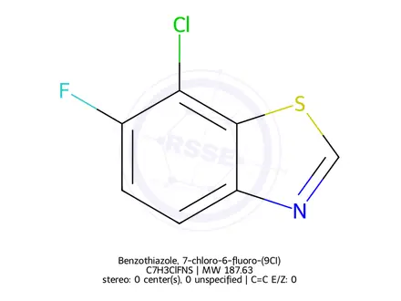Chemical structure of Benzothiazole, 7-chloro-6-fluoro-(9CI)