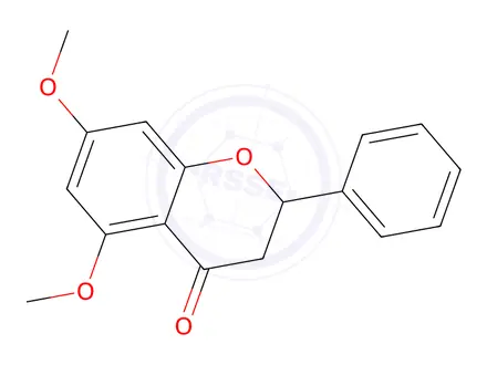 Chemical structure of 5,7-Dimethoxy-2-phenylchroman-4-one