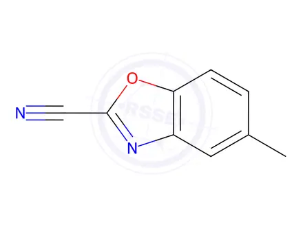 Chemical structure of 2-Benzoxazolecarbonitrile, 5-methyl-