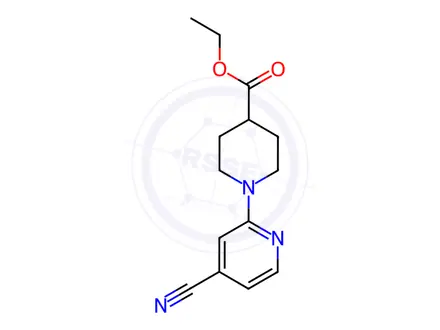 Chemical structure of Ethyl 1-(4-cyanopyridin-2-yl)piperidine-4-carboxylate