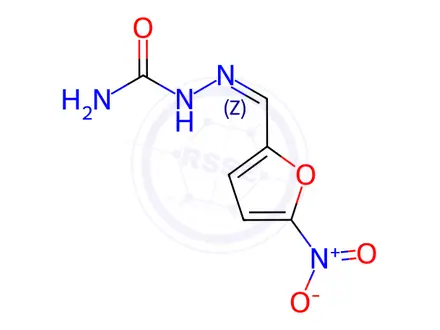 Chemical structure of Hydrazinecarboxamide, 2-[(5-nitro-2-furanyl)methylene]-, (Z)-(9CI)
