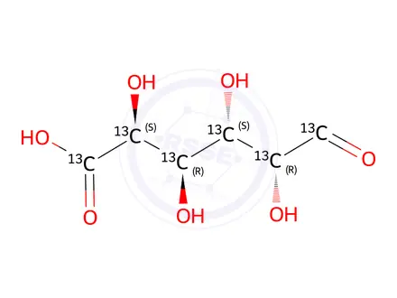 Chemical structure of D-Galacturonic Acid-13C6