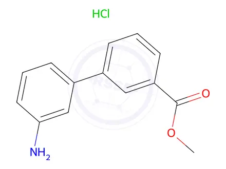 Chemical structure of Methyl 3'-amino-[1,1'-biphenyl]-3-carboxylate hydrochloride