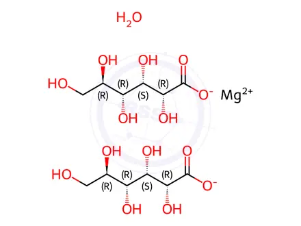Chemical structure of Magnesium Gluconate Hydrate