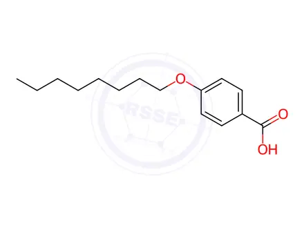 Chemical structure of 4-N-Octyloxybenzoic Acid