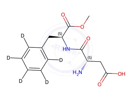 Chemical structure of Aspartame-[D5]