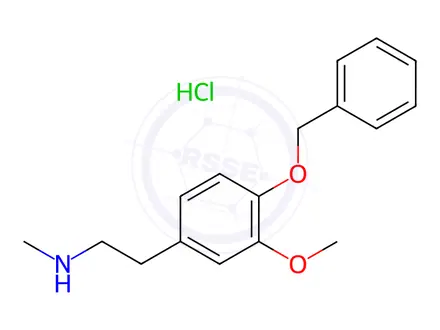 Chemical structure of 4-Benzyloxy-3-methoxy-N-methylphenethylamine Hydrochloride