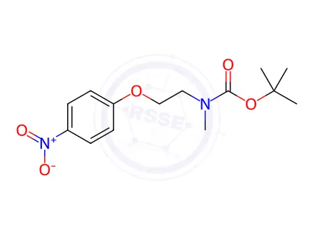 Chemical structure of Carbamic acid, N-methyl-N-[2-(4-nitrophenoxy)ethyl]-, 1,1-dimethylethyl ester