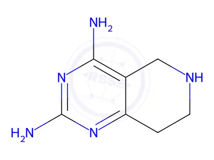 Chemical structure of 5,6,7,8-Tetrahydro-pyrido[4,3-d]pyrimidine-2,4-diamine dihydrochloride