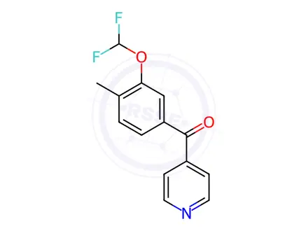Chemical structure of (3-(Difluoromethoxy)-4-methylphenyl)(pyridin-4-yl)methanone