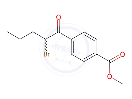 Chemical structure of 4-(2-BROMO-PENTANOYL)-BENZOIC ACIDMETHYL ESTER