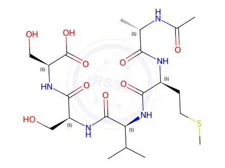 Chemical structure of Acetyl-L-alanyl-L-methionyl-L-valyl-L-seryl-L-serine