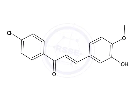 Chemical structure of 1-(4-Chlorophenyl)-3-(3-hydroxy-4-methoxyphenyl)prop-2-en-1-one