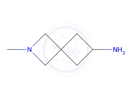 Chemical structure of 2-methyl-2-azaspiro[3.3]heptan-6-amine dihydrochloride