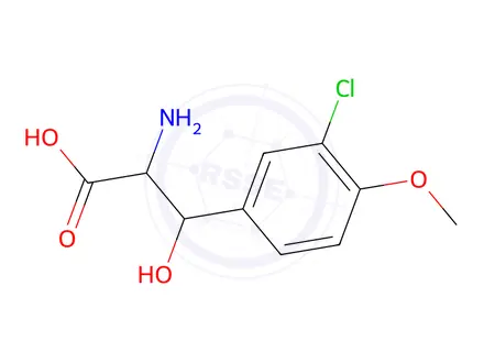 Chemical structure of 2-Amino-3-(3-chloro-4-methoxyphenyl)-3-hydroxypropanoic acid