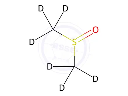 Chemical structure of Dimethyl sulfoxide-d6 in acetonitrile