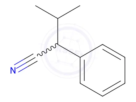 Chemical structure of 3-methyl-2-phenylbutanenitrile