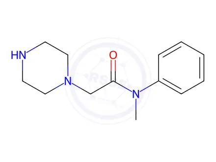 Chemical structure of N-(2-Piperazino-acetyl)-N-methylaniline