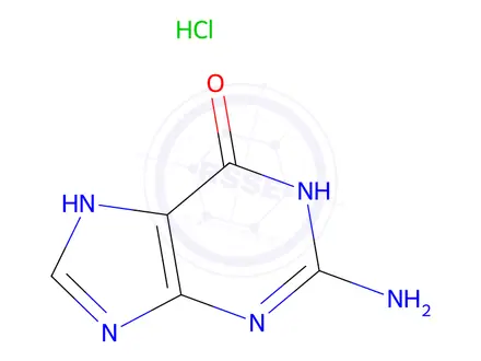 Chemical structure of guanine hydrochloride
