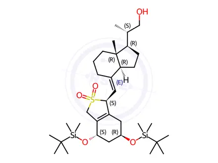 Chemical structure of [1S-[1α[1S*(R*),3aR*,4E,7aS*],4β,6α]]-4-[[4,6-Bis[[(1,1-dimethylethyl)dimethylsilyl]oxy]-1,3,4,5,6,7-hexahydro-2,2-dioxidobenzo[c]thien-1-yl]methylene]octahydro-β,7a-dimethyl-1H-indene-1-ethanol