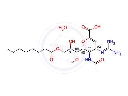 Chemical structure of Laninamivir Octanoate Monohydrate