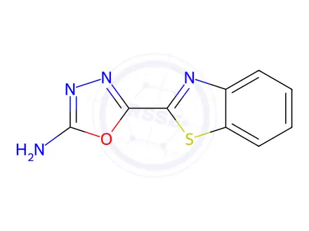 Chemical structure of 5-(1,3-benzothiazol-2-yl)-1,3,4-oxadiazol-2-amine