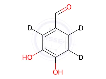 Chemical structure of 3,4-Dihydroxybenzaldehyde-2,5,6-d3