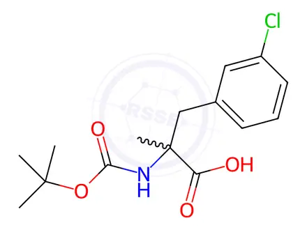 Chemical structure of N-Boc-3-chloro-a-methyl-DL-phenylalanine