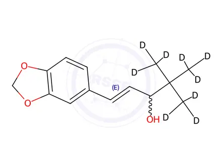 Chemical structure of Stiripentol d9