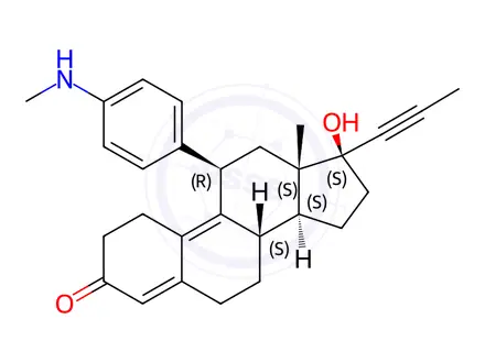 Chemical structure of N-Demethyl Mifepristone
