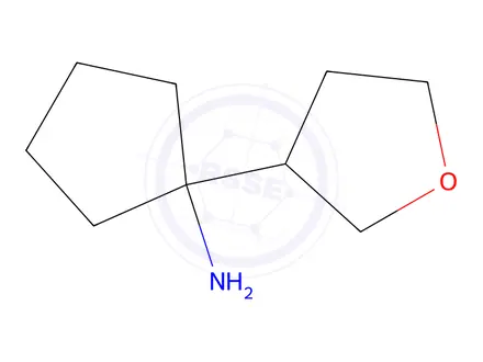 Chemical structure of 1-(Tetrahydrofuran-3-yl)cyclopentan-1-amine