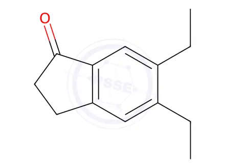 Chemical structure of 5,6-diethyl-2,3-dihydro-1H-inden-1-one