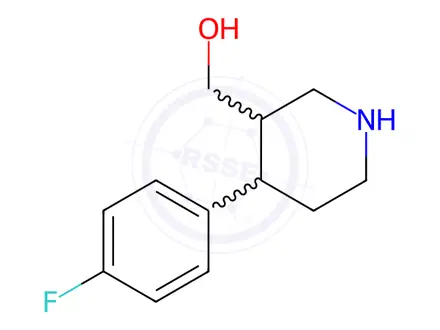 Chemical structure of 4-(4-Fluorophenyl)-3-piperidinemethanol