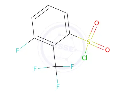Chemical structure of 3-Fluoro-2-(trifluoromethyl)benzenesulfonyl chloride