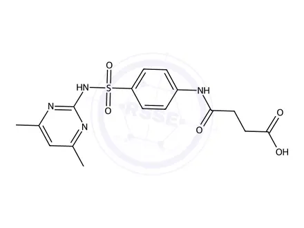 Chemical structure of 4-((4-(N-(4,6-Dimethylpyrimidin-2-yl)sulfamoyl)phenyl)amino)-4-oxobutanoic acid