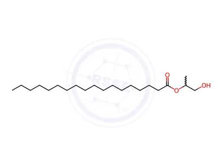Chemical structure of Octadecanoic acid 2-hydroxy-1-methylethyl ester