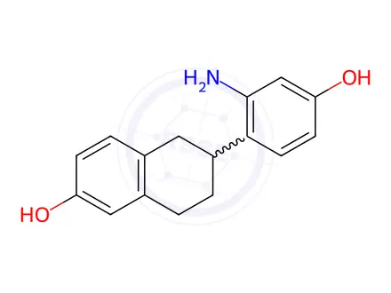 Chemical structure of 6-(2-amino-4-hydroxyphenyl)-5,6,7,8-tetrahydronaphthalen-2-ol