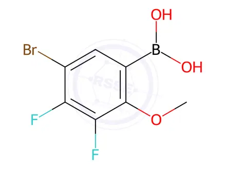 Chemical structure of 5-Bromo-3,4-difluoro-2-methoxyphenylboronic acid