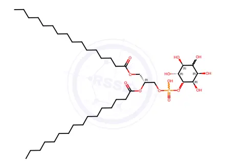 Chemical structure of D-myo-Inositol, 1-(2R)-2,3-bis(1-oxohexadecyl)oxypropyl hydrogen phosphate