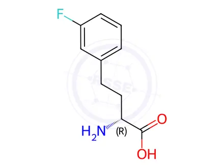 Chemical structure of (R)-2-amino-4-(3-fluorophenyl)butanoic acid