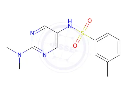 Chemical structure of N-(2-(Dimethylamino)pyrimidin-5-yl)-3-methylbenzenesulfonamide