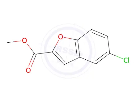 Chemical structure of methyl 5-chloro-1-benzofuran-2-carboxylate