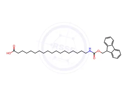 Chemical structure of Octadecanoic acid, 18-[[(9H-fluoren-9-ylmethoxy)carbonyl]amino]-
