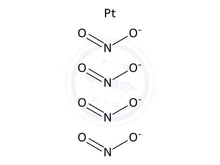 Chemical structure of disodium hexanitroplatinate