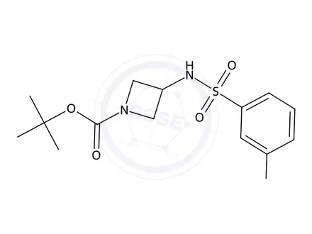 Chemical structure of tert-butyl 3-(3-fluorobenzenesulfonamido)azetidine-1-carboxylate