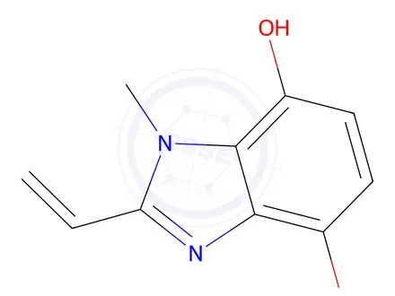 Chemical structure of 1H-Benzimidazole-4,7-diol,2-ethenyl-1-methyl-(9CI)