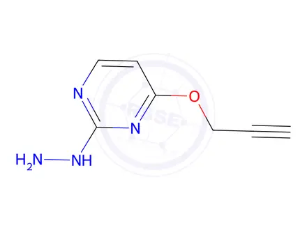 Chemical structure of 2-Hydrazinyl-4-(prop-2-yn-1-yloxy)pyrimidine
